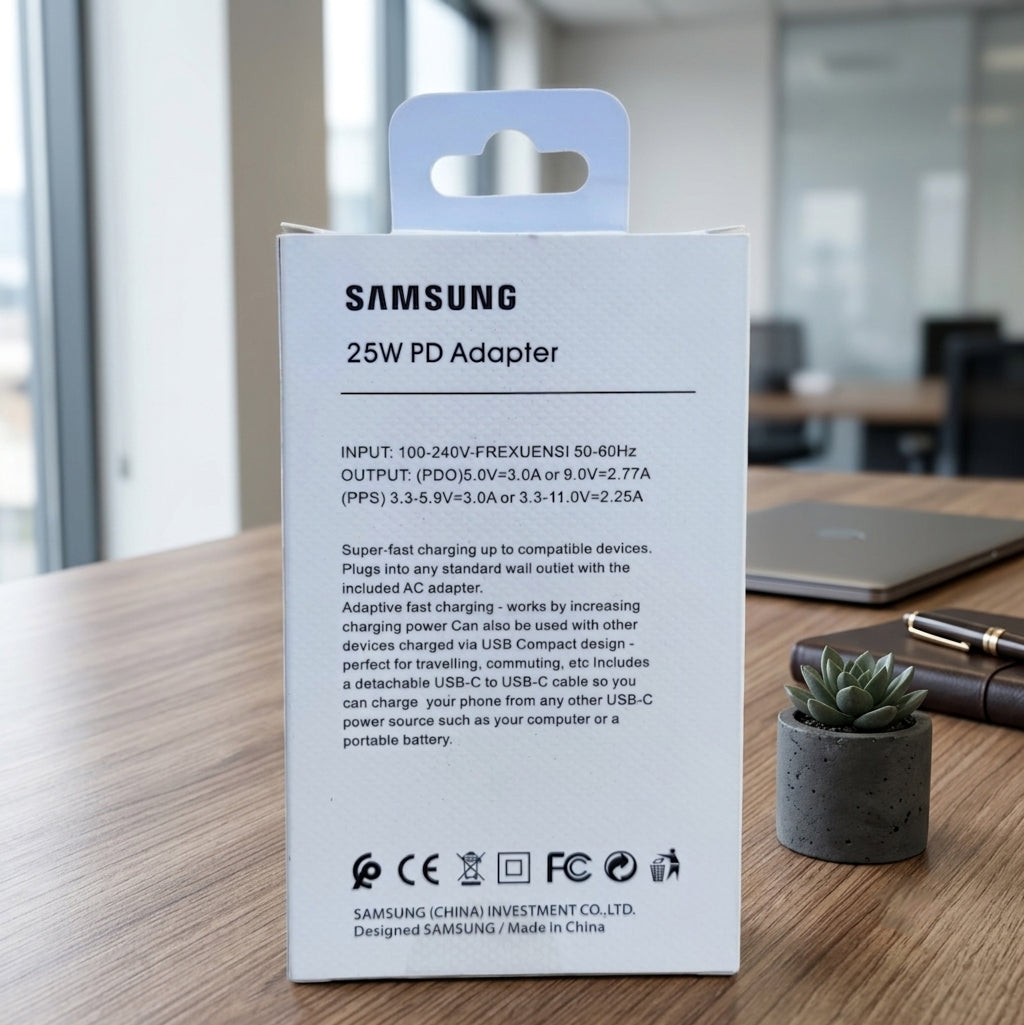25W USB-C Fast Charging Adapter For Samsung