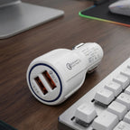 Dual USB QC 3.0 Fast Car Charger – 31W Quick Charge Adapter