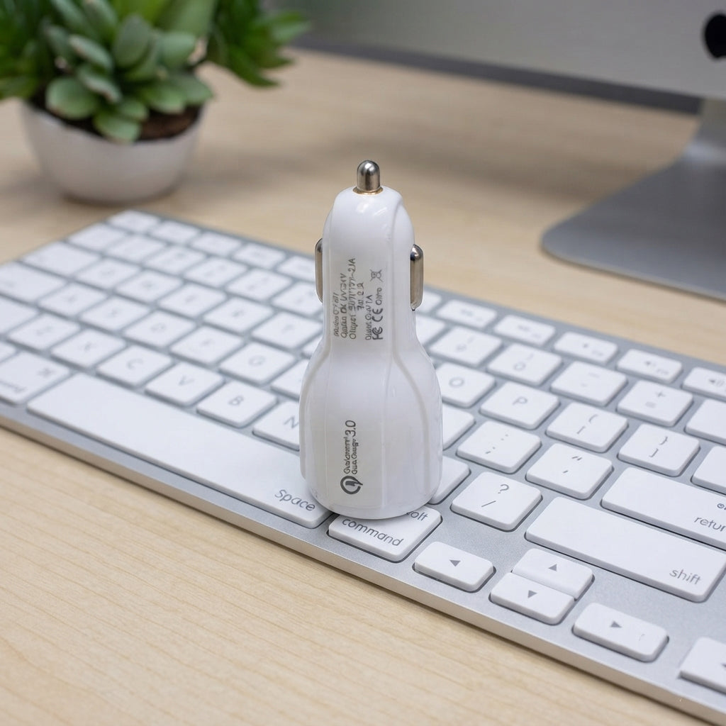 Dual USB QC 3.0 Fast Car Charger – 31W Quick Charge Adapter